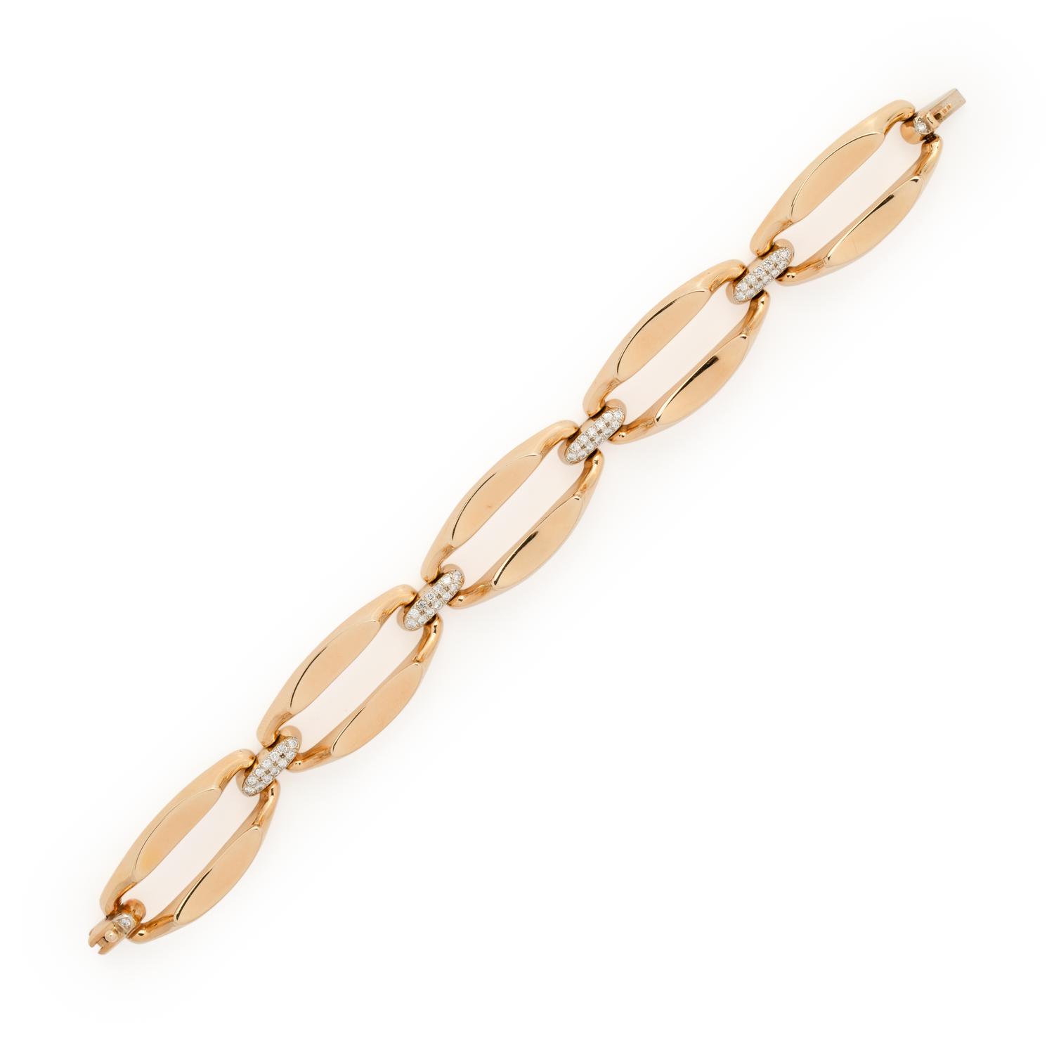 YELLOW GOLD AND DIAMOND BRACELET