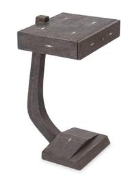 An Art Deco Gray Faux Shagreen Side Table — 20TH CENTURY