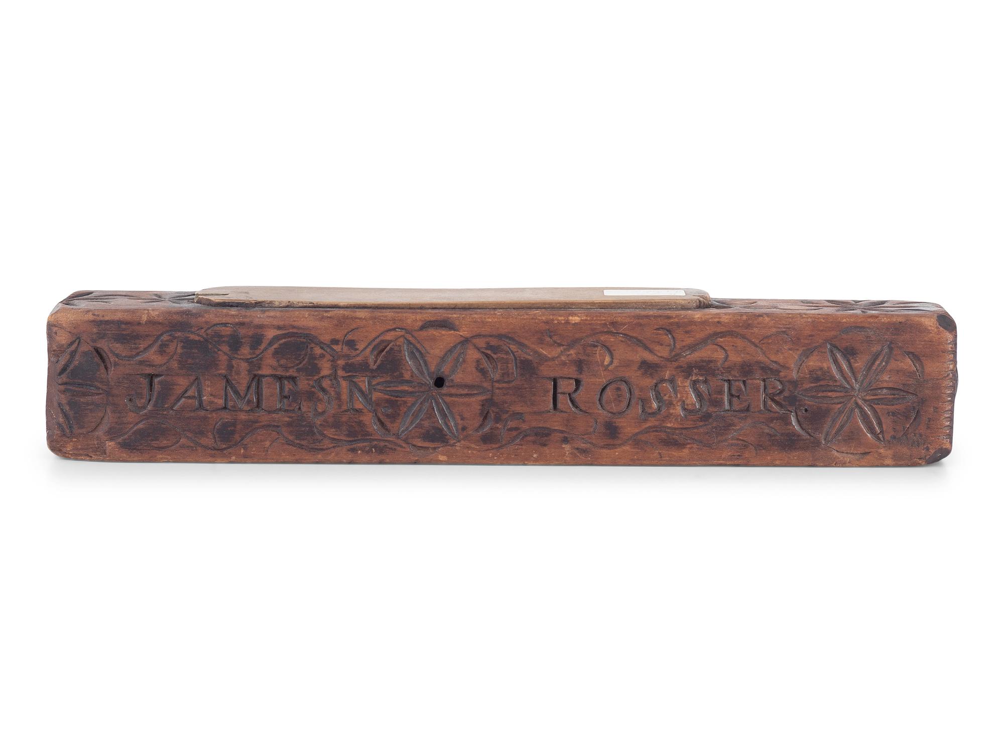 A Carved Wooden Folk Art Knife Sharpener
