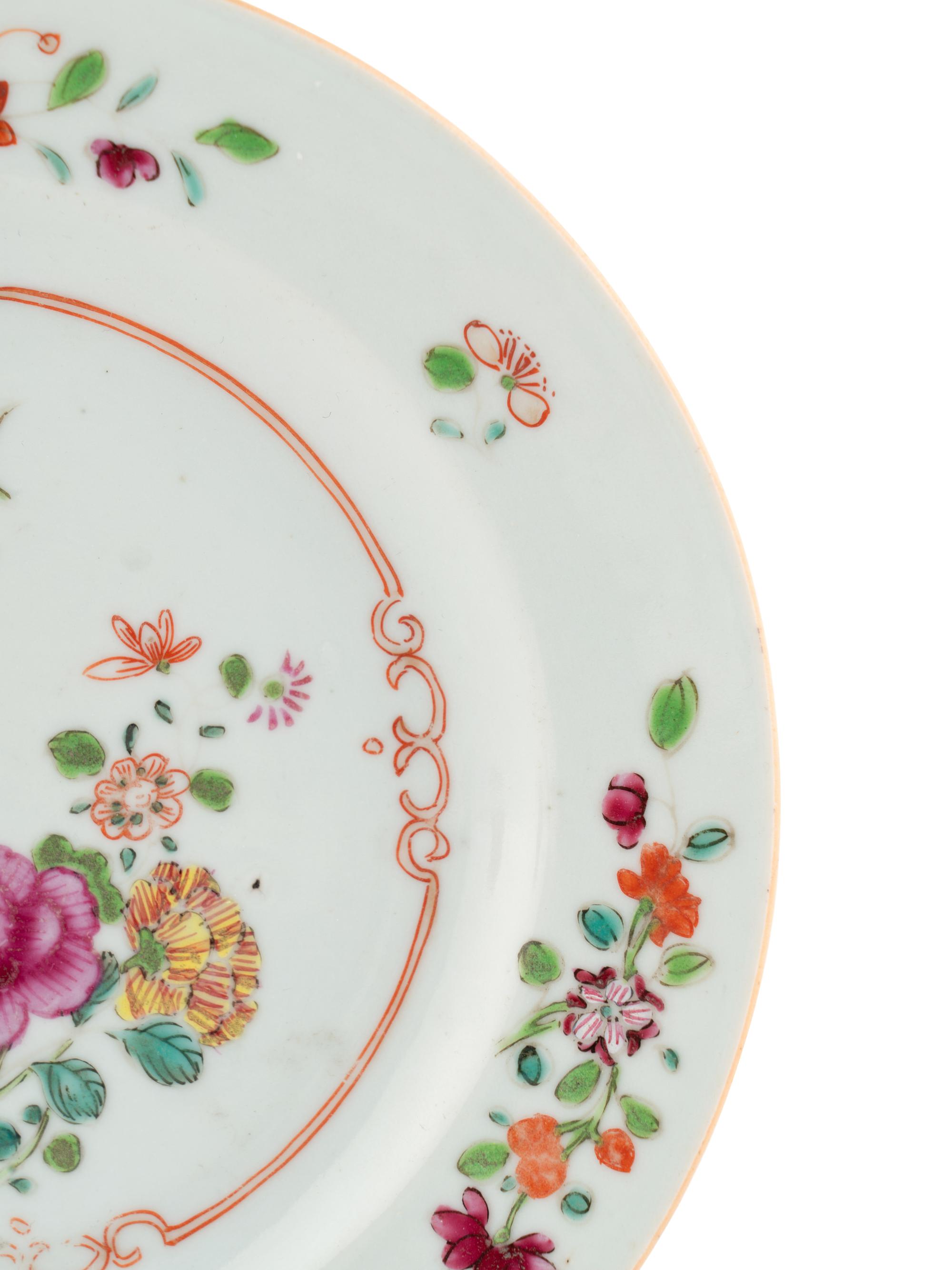 Three Chinese Export Porcelain Plates