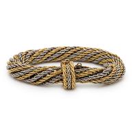 Bicolor Gold Twisted Bracelet