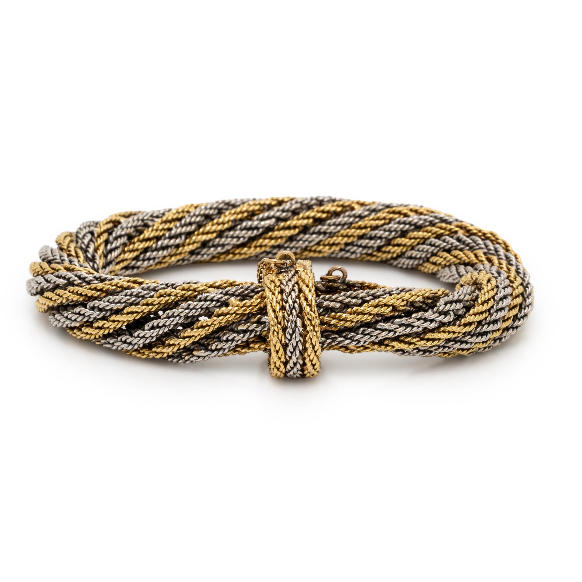 Bicolor Gold Twisted Bracelet