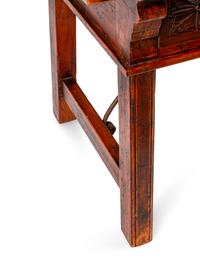 A Spanish Iron-Mounted Walnut Trestle Table