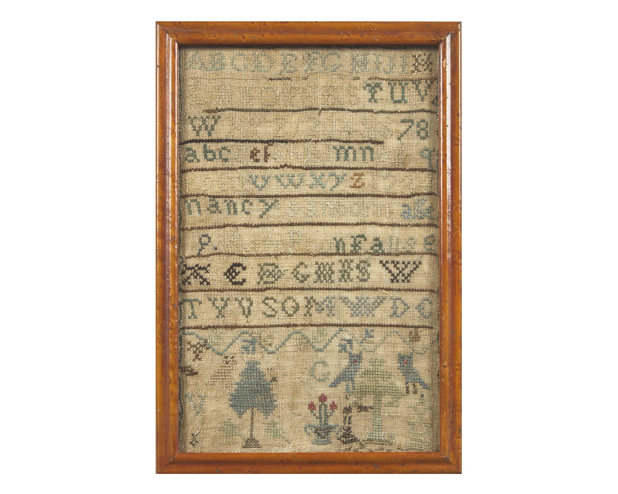 A Group of Four American Needlework Samplers, Early 19th Century