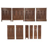 A Set of French Carved Oak Room Paneling