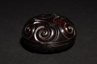 A Carved Zitan Wood 'Ruyi' Box and Cover