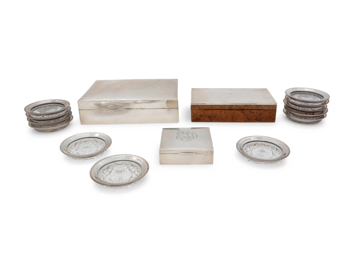 A Group of Silver Smoking Articles