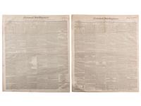 [SLAVERY & ABOLITION]. Advertisements for the return of freedom seekers published in 8 issues of The National Intelligencer . Washington, DC: May-August 1837.