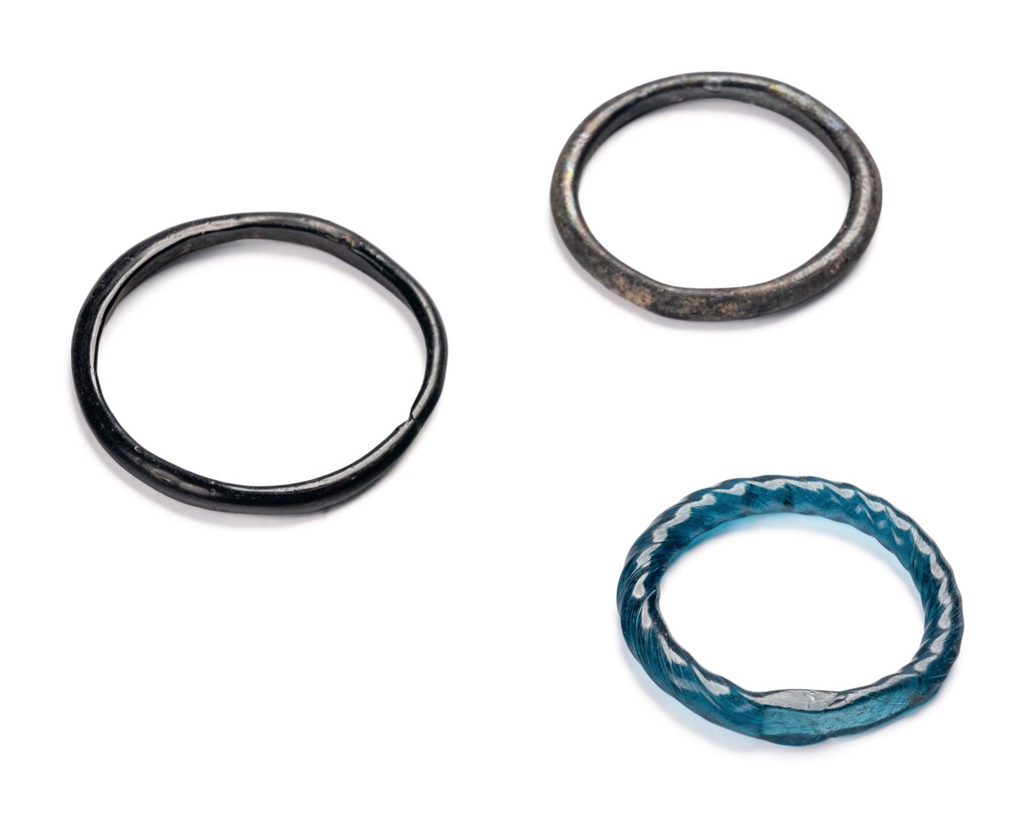 Eleven Roman and Sasanian Glass Bracelets