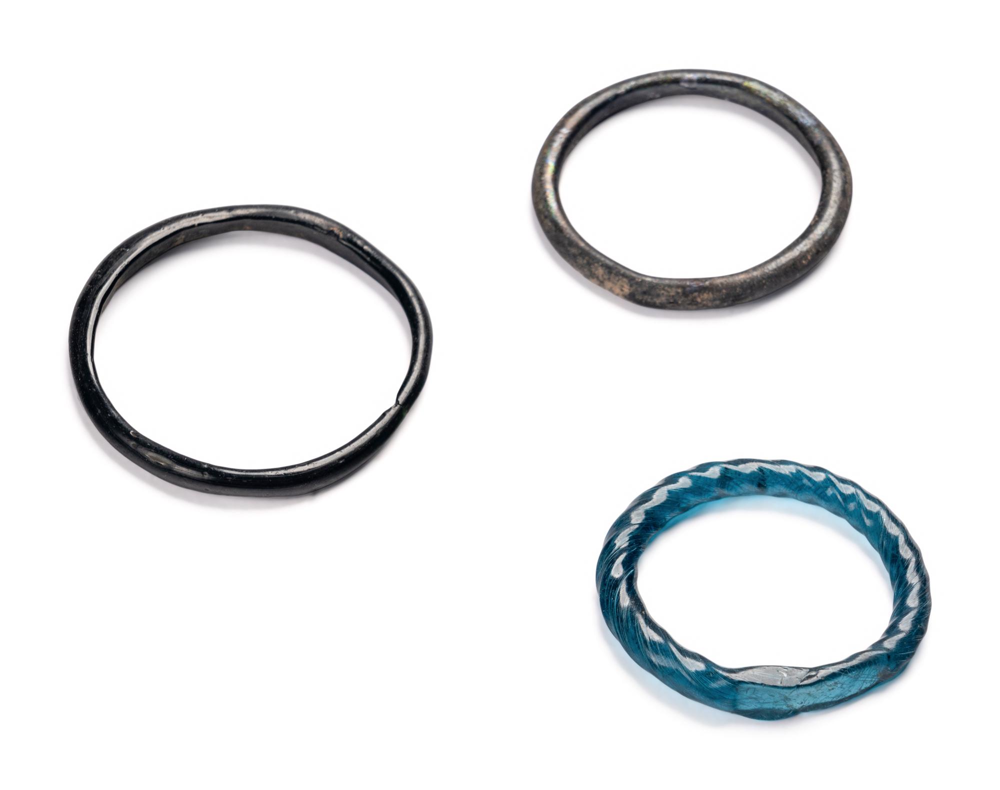 Eleven Roman and Sasanian Glass Bracelets