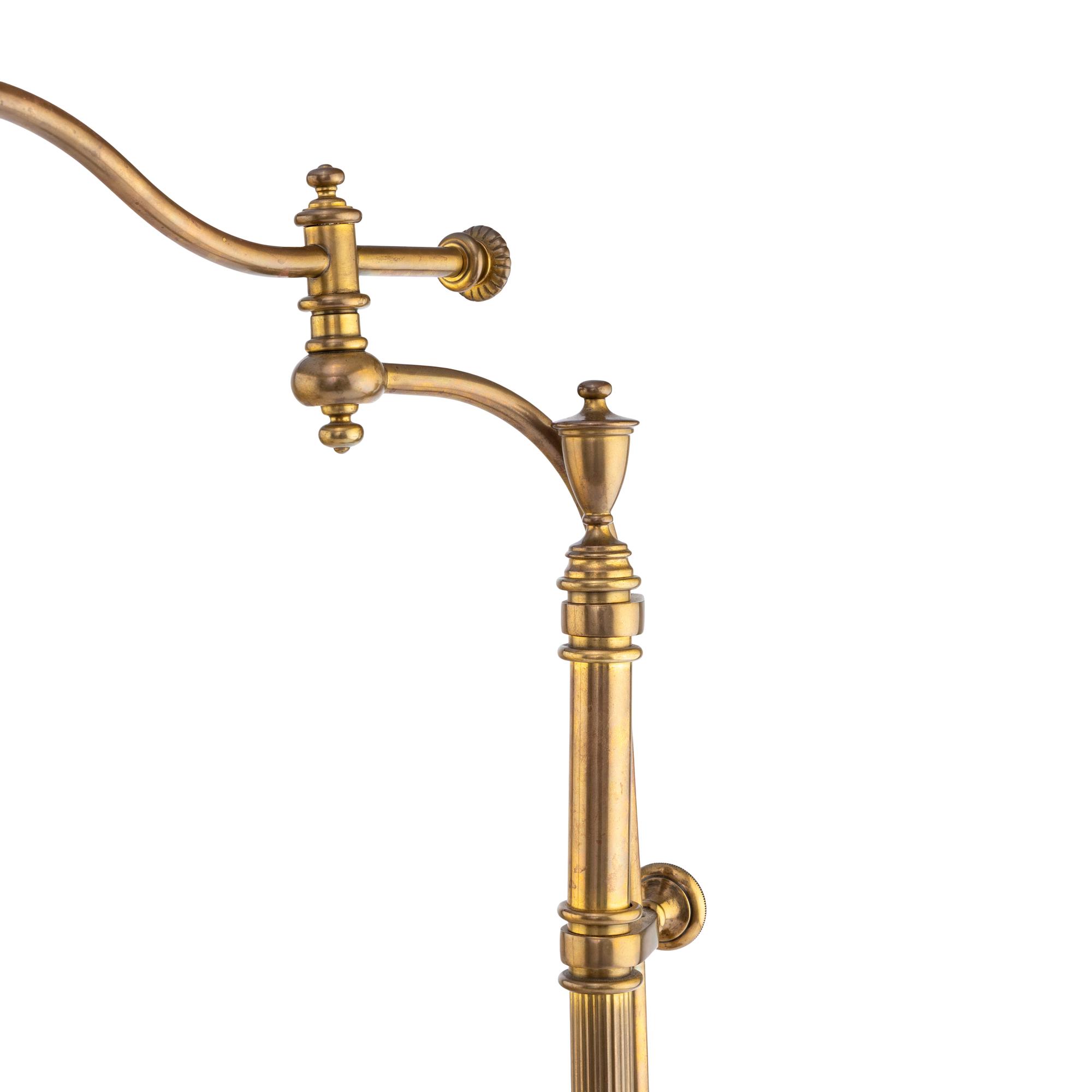 A Pair of Brass Telescopic Floor Lamps