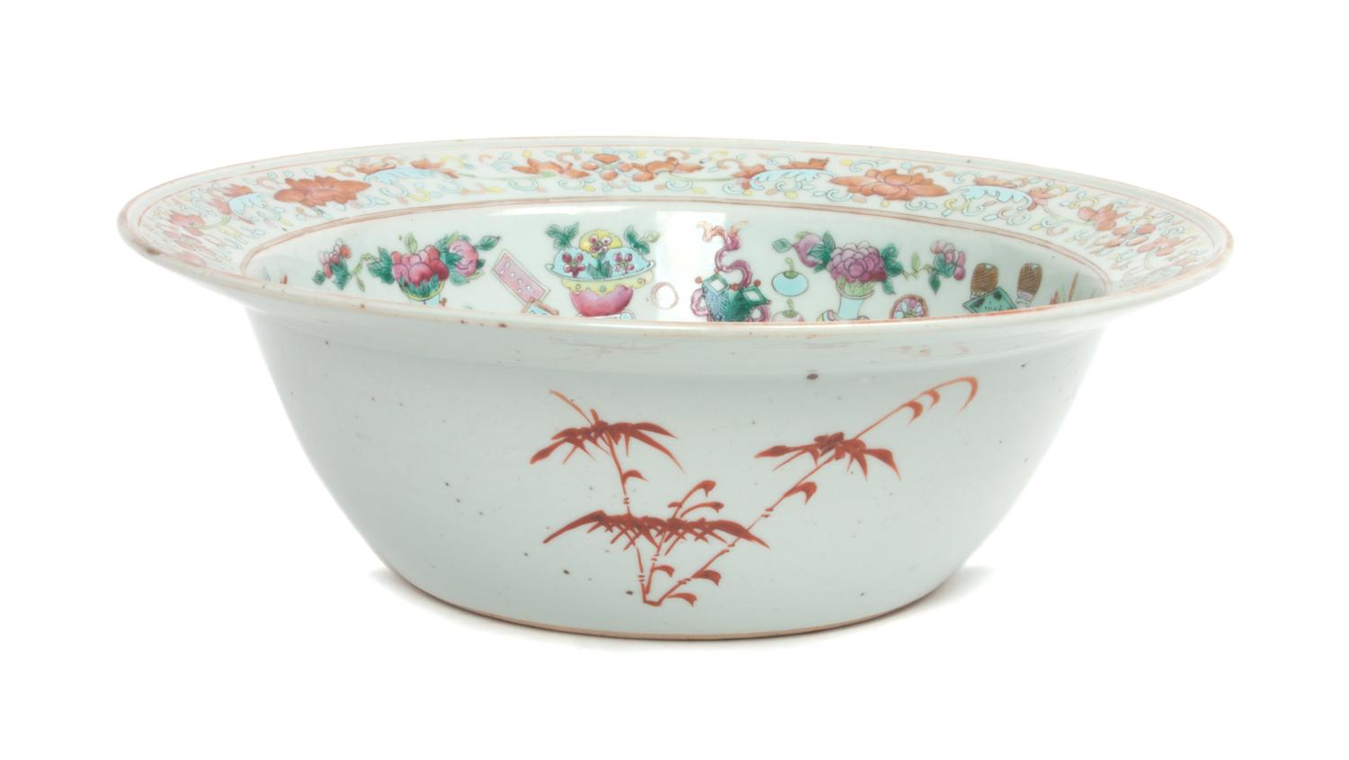 A Famille Rose Porcelain Basin Diameter 13 3/8 inches. — POSSIBLY TONGZHI PERIOD