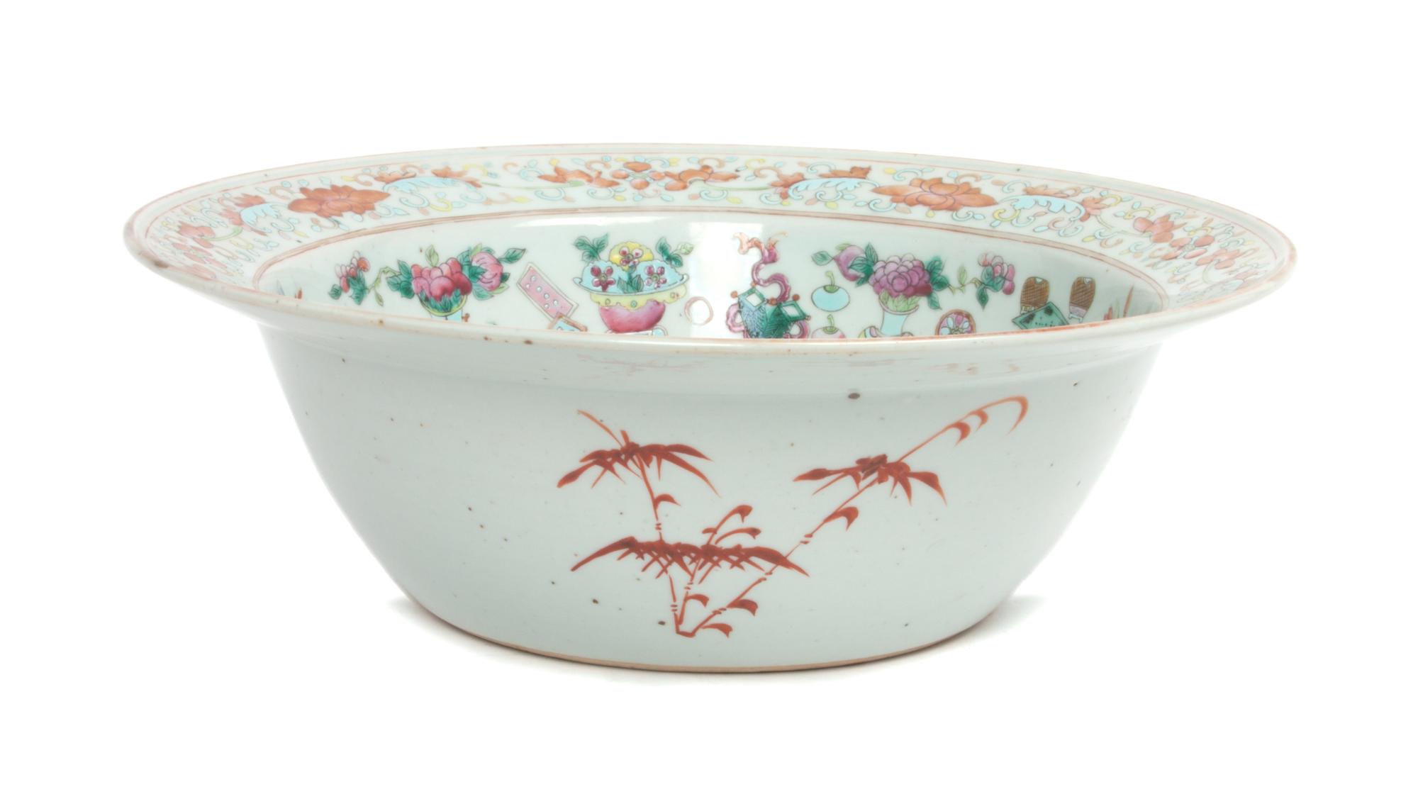 A Famille Rose Porcelain Basin Diameter 13 3/8 inches. — POSSIBLY TONGZHI PERIOD