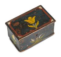 A Miniature Paint Decorated Pine Dresser Box