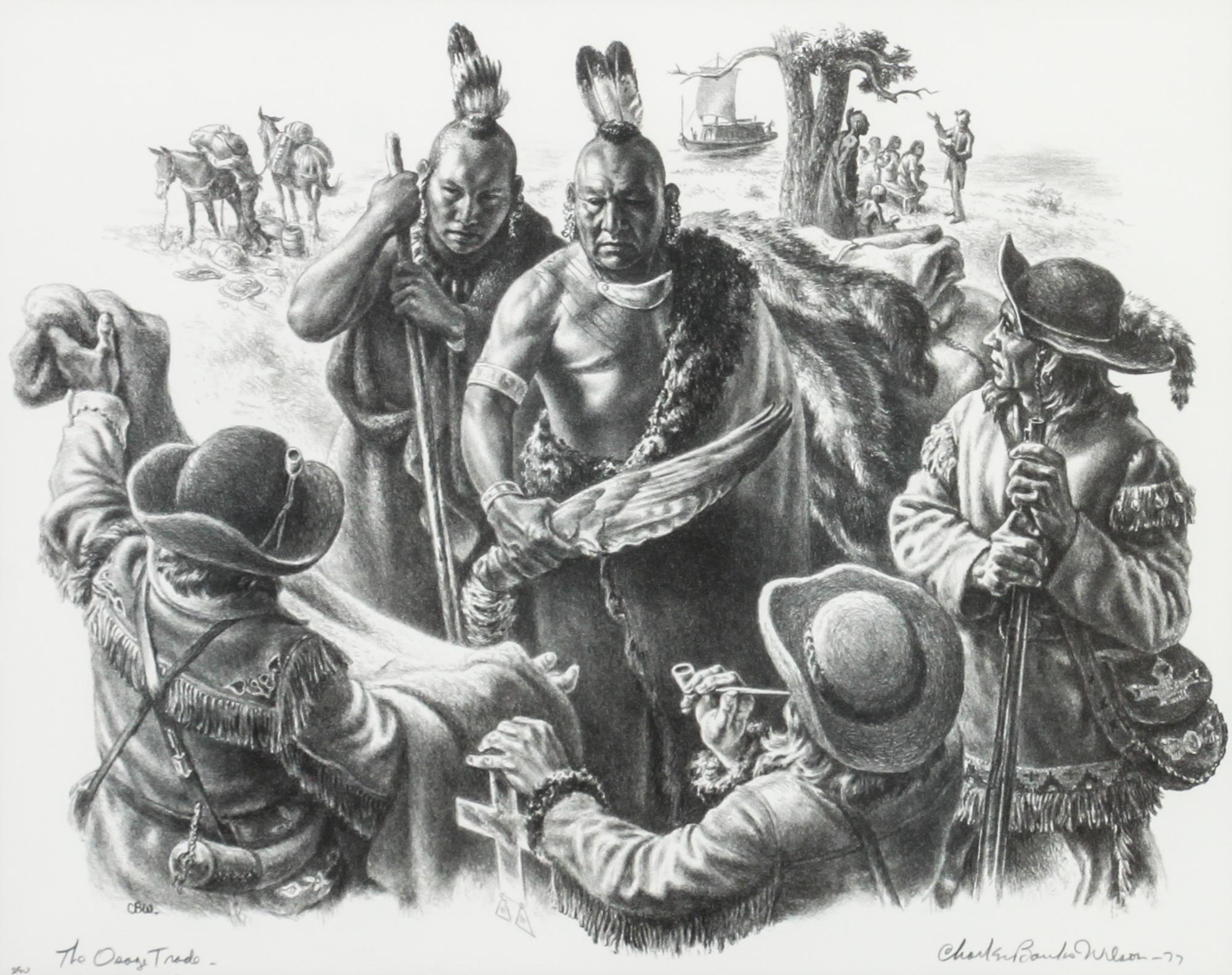 Charles Banks Wilson, (American, 1918-2013), The Osage Trade, 1977 and Trails End, 1973