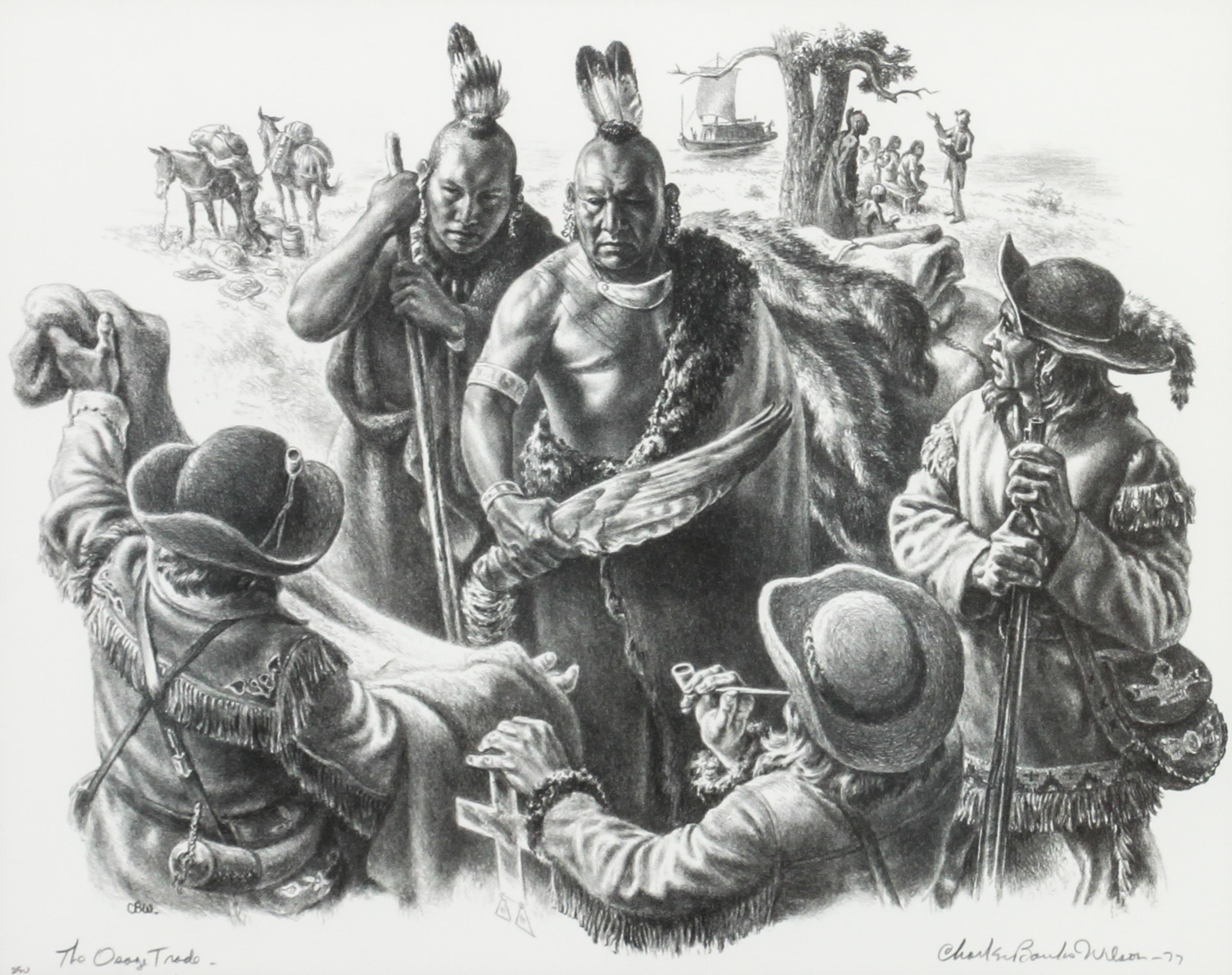 Charles Banks Wilson, (American, 1918-2013), The Osage Trade, 1977 and Trails End, 1973