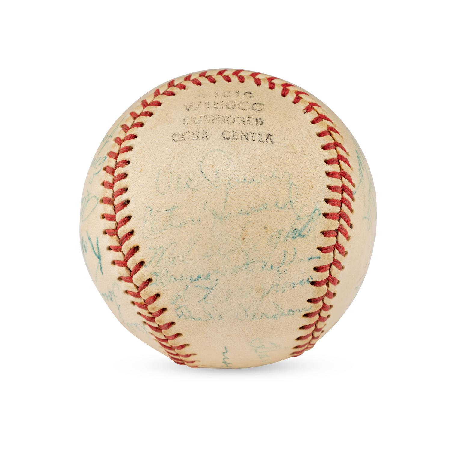 A 1953 Kansas City Blues Team Signed Autograph Baseball