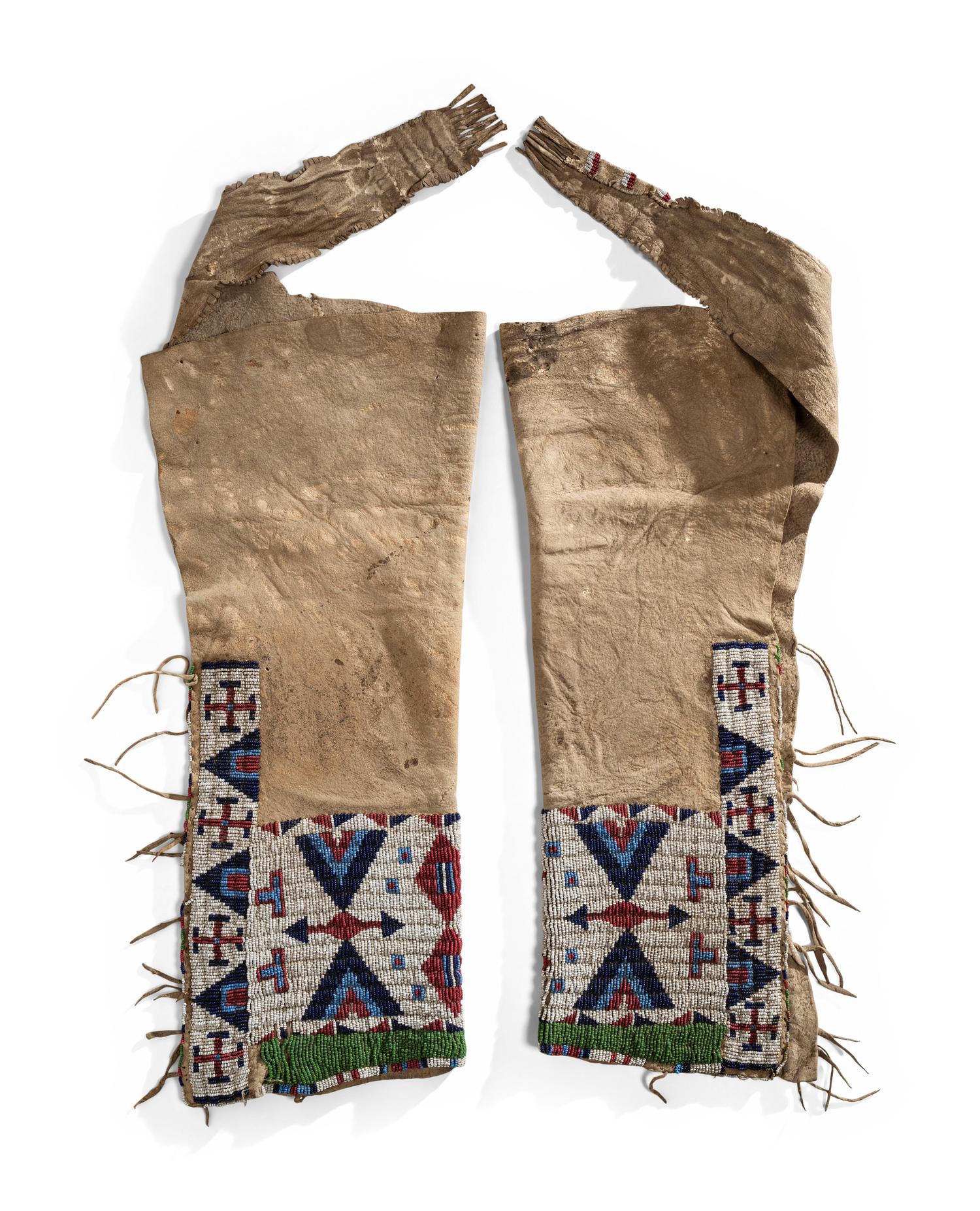 Sioux Beaded Buffalo Hide Leggings