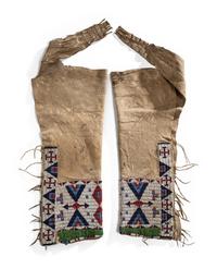 Sioux Beaded Buffalo Hide Leggings