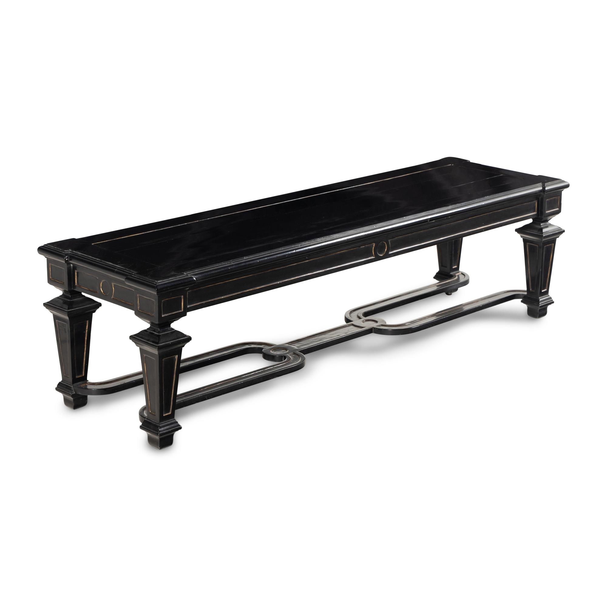 A Michael Taylor Lacquered and Parcel Gilt Low Table
