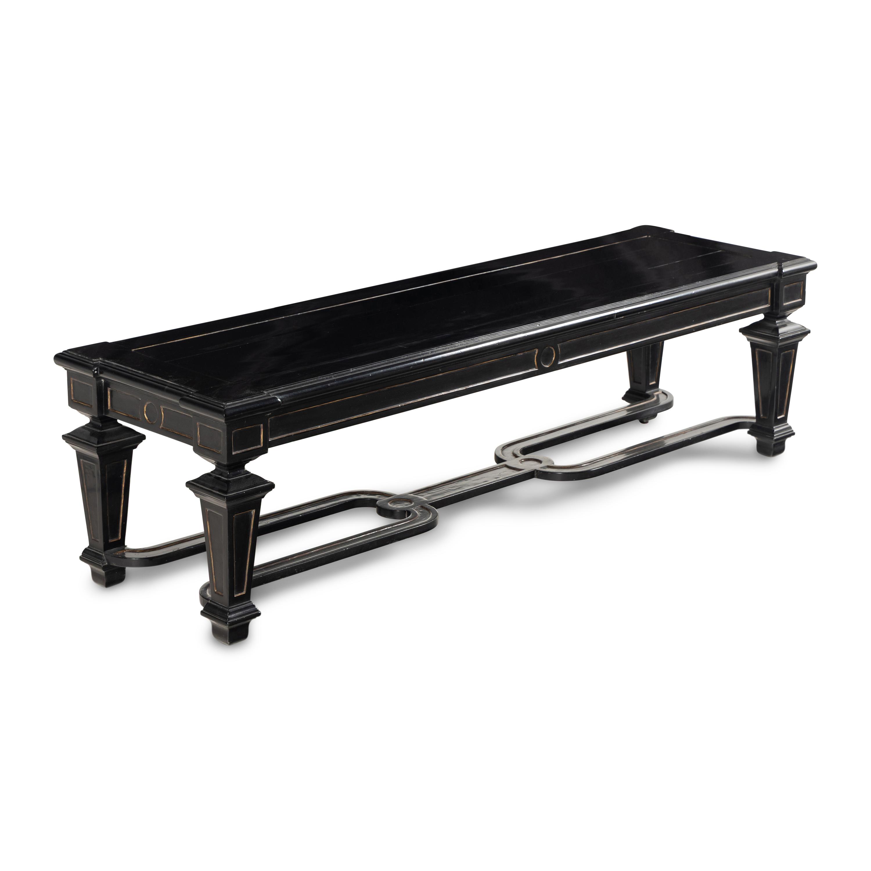 A Michael Taylor Lacquered and Parcel Gilt Low Table