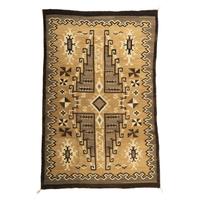 Master Weaver Blind Man's Wife (Dine, 20th century) Attributed, Navajo Two Grey Hills Weaving / Rug