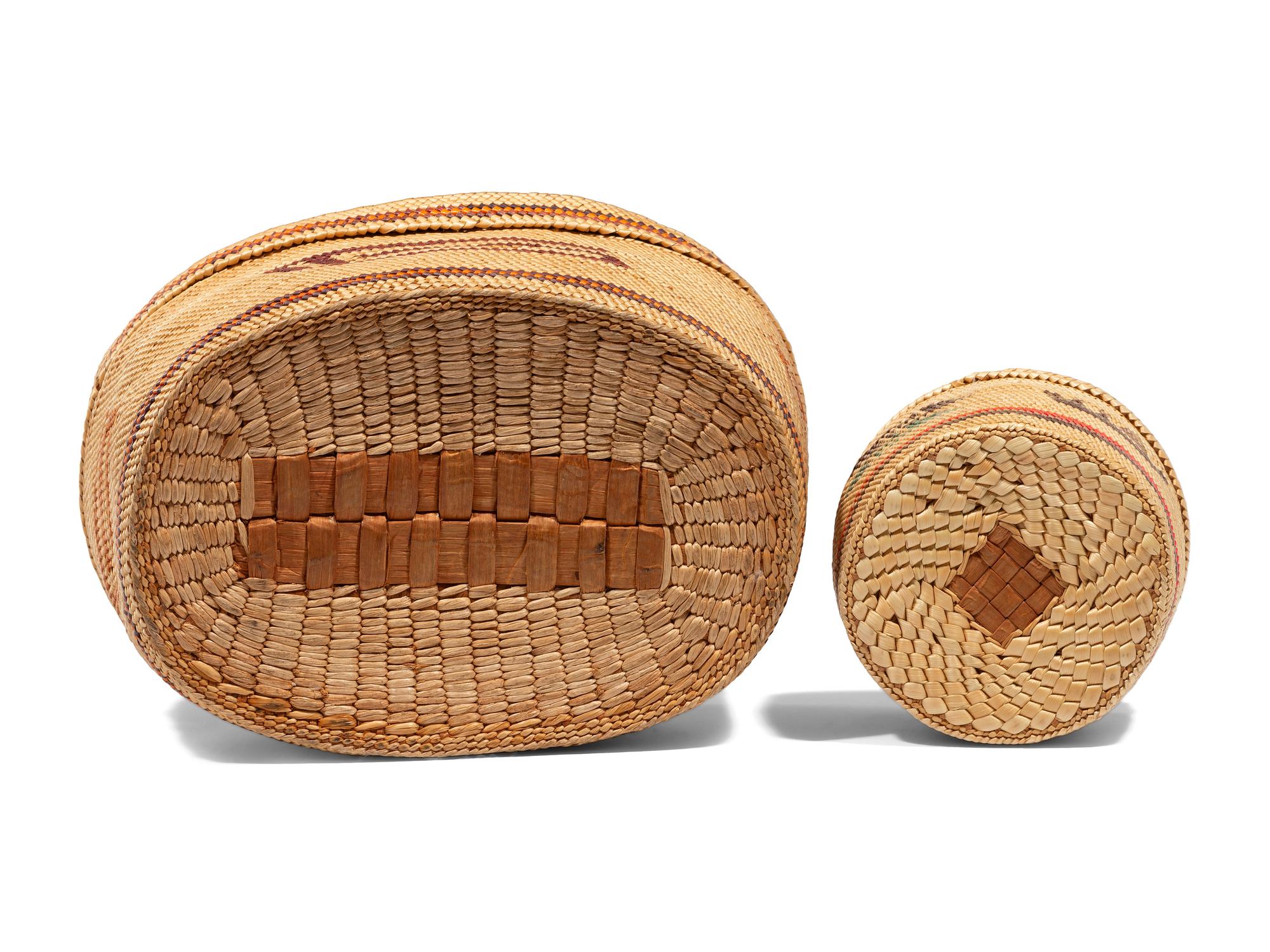 Nuu-chah-nulth / Makah Lidded Trinket Baskets
