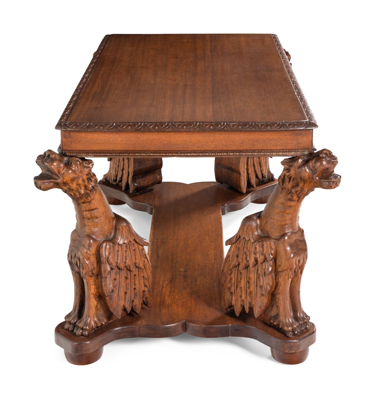 A Renaissance Revival Carved Walnut Partners' Desk