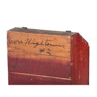 A Woolson Spice Co. Stenciled Wood Coffee Bin