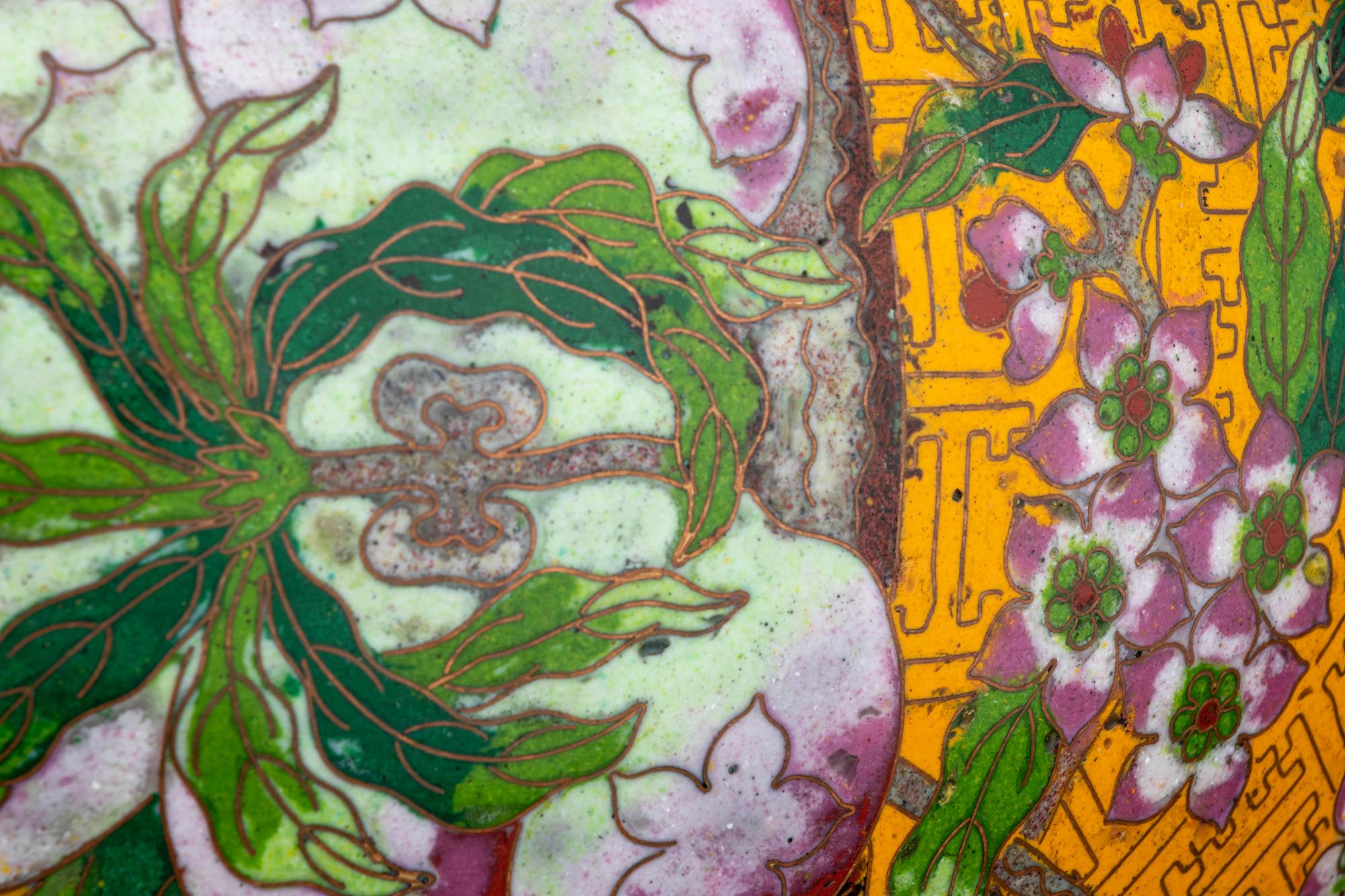 A Large Cloisonné Enamel Peach Vase