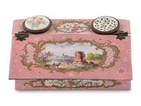 A Staffordshire Enamel Standish