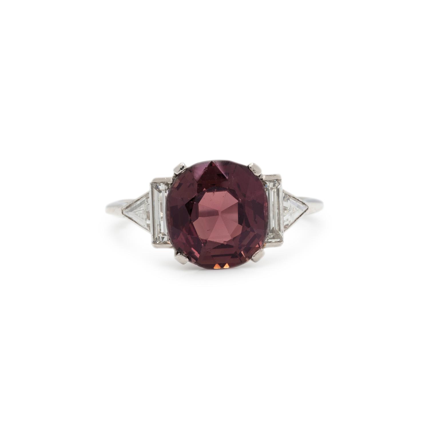 ALEXANDRITE AND DIAMOND RING