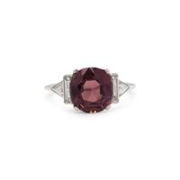 ALEXANDRITE AND DIAMOND RING