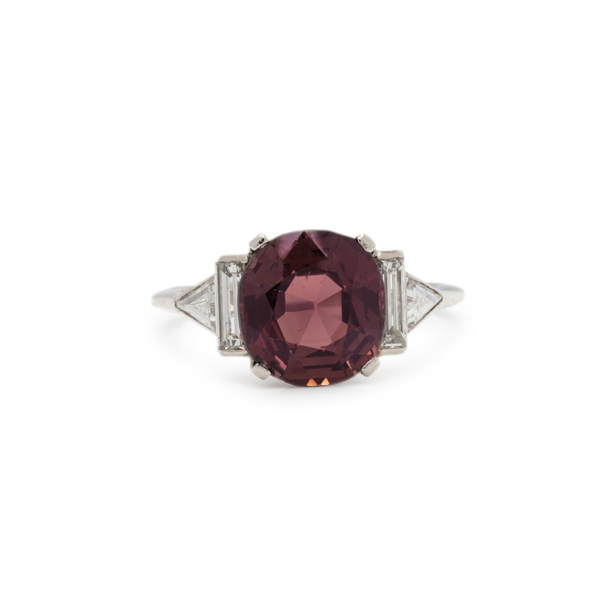 ALEXANDRITE AND DIAMOND RING