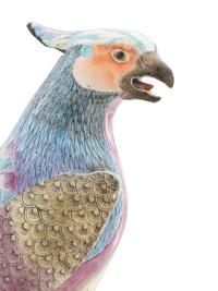 A Pair of Chinese Export Famile Rose Birds