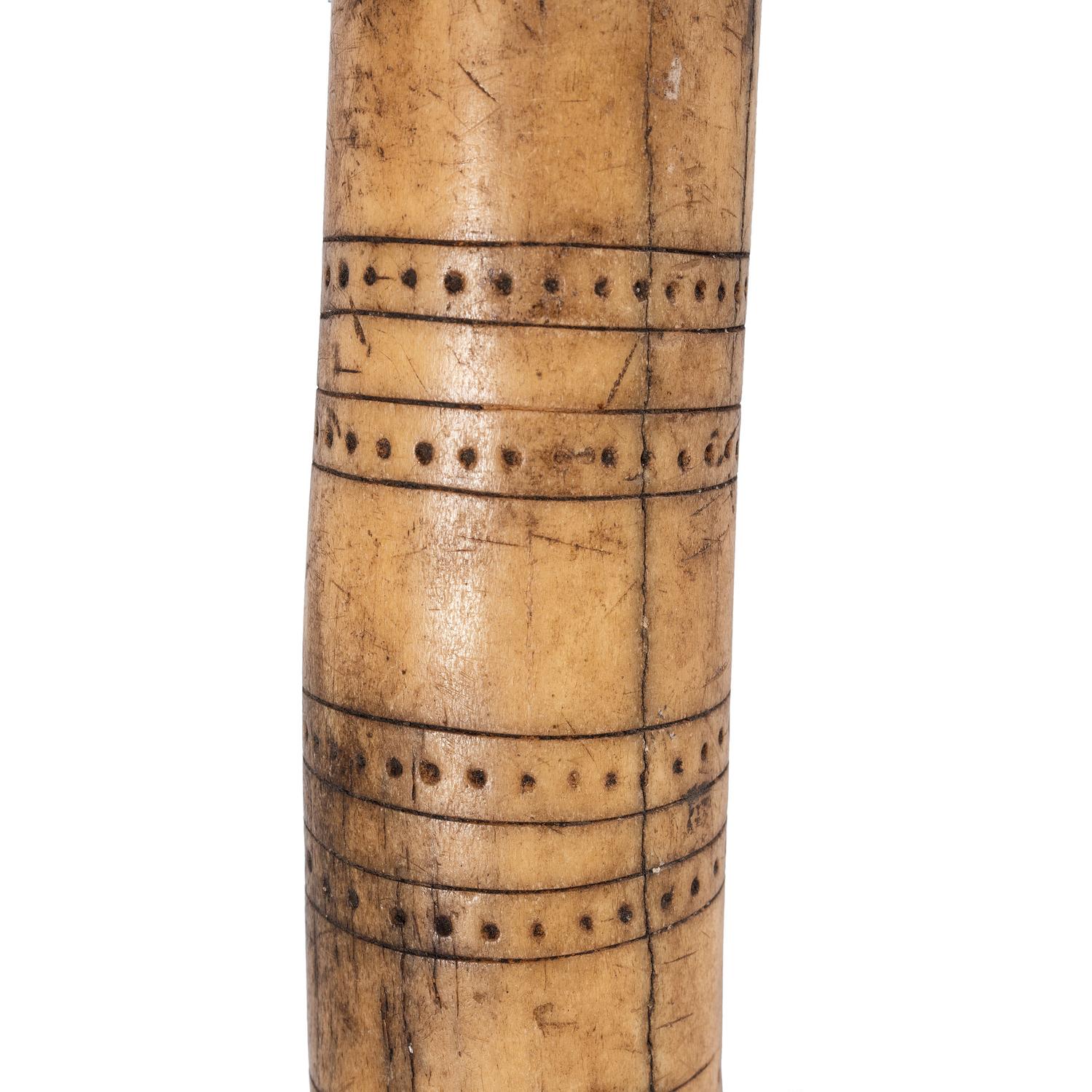 Elk Antler Hide Scraper, with Decorations