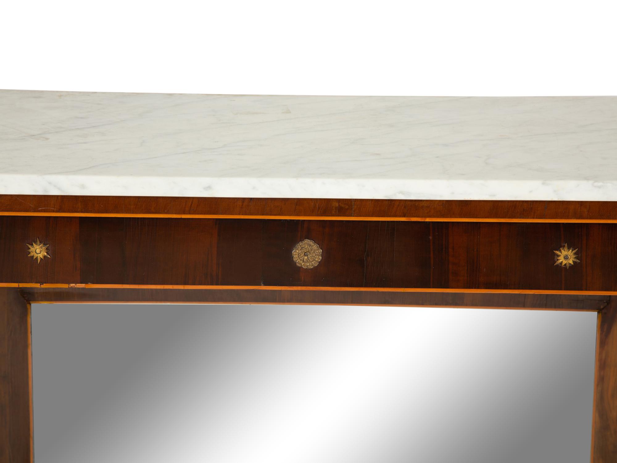 An American Empire Style Marble-Top Pier Table — 19th Century