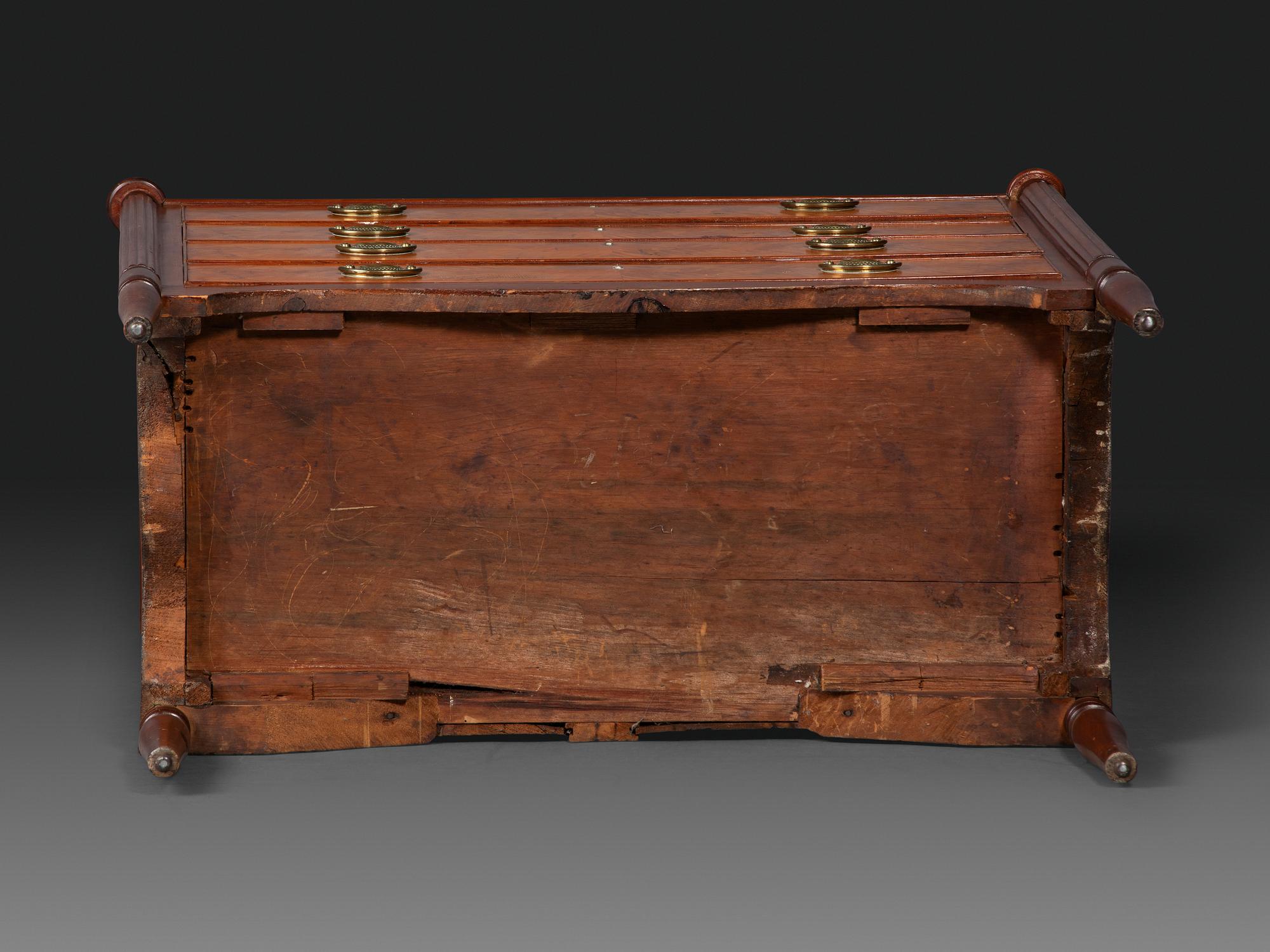 A Federal Mahogany and Figured Maple Secretary Bookcase