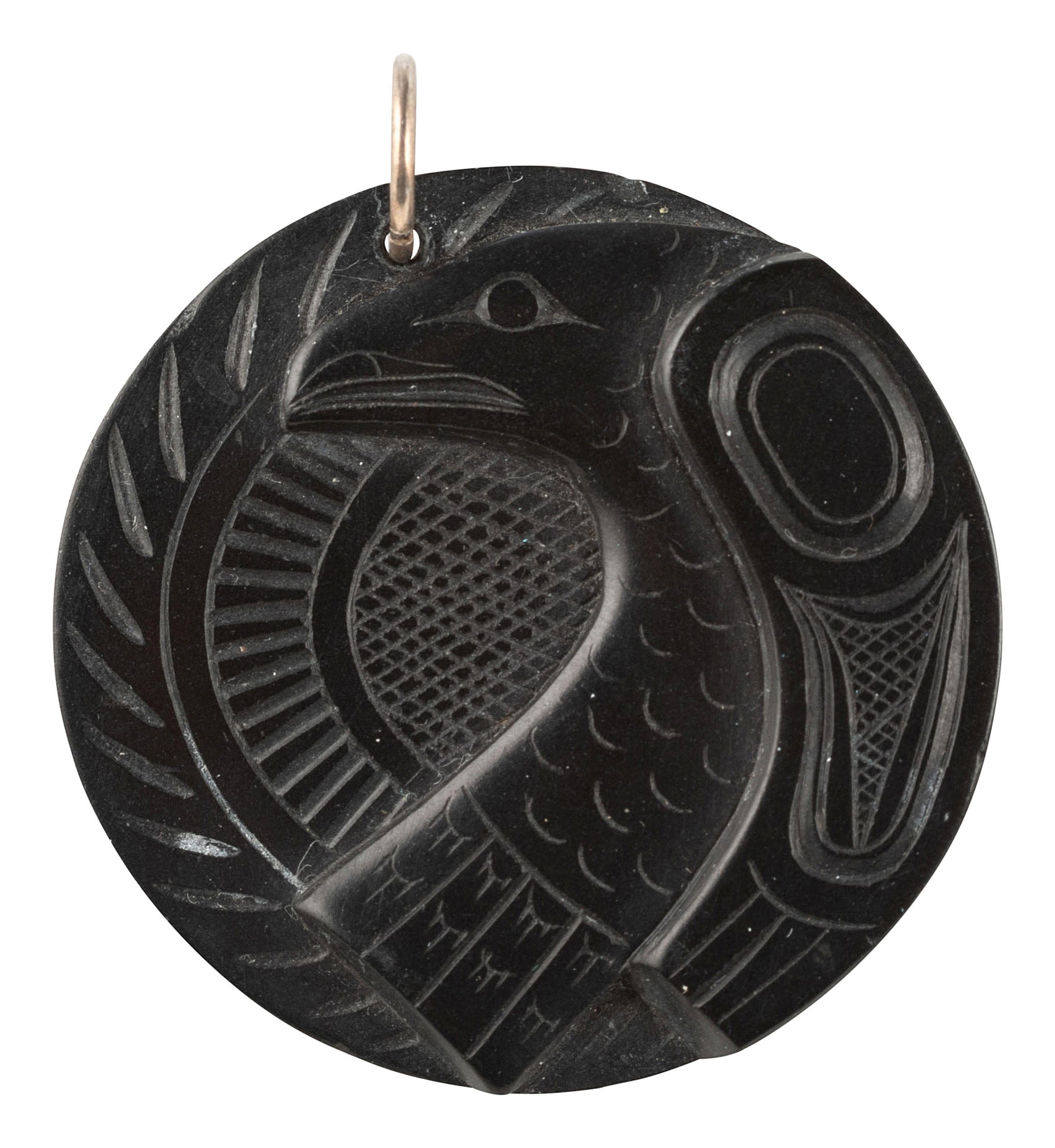 Argillite Pendant, the Raven and Sun