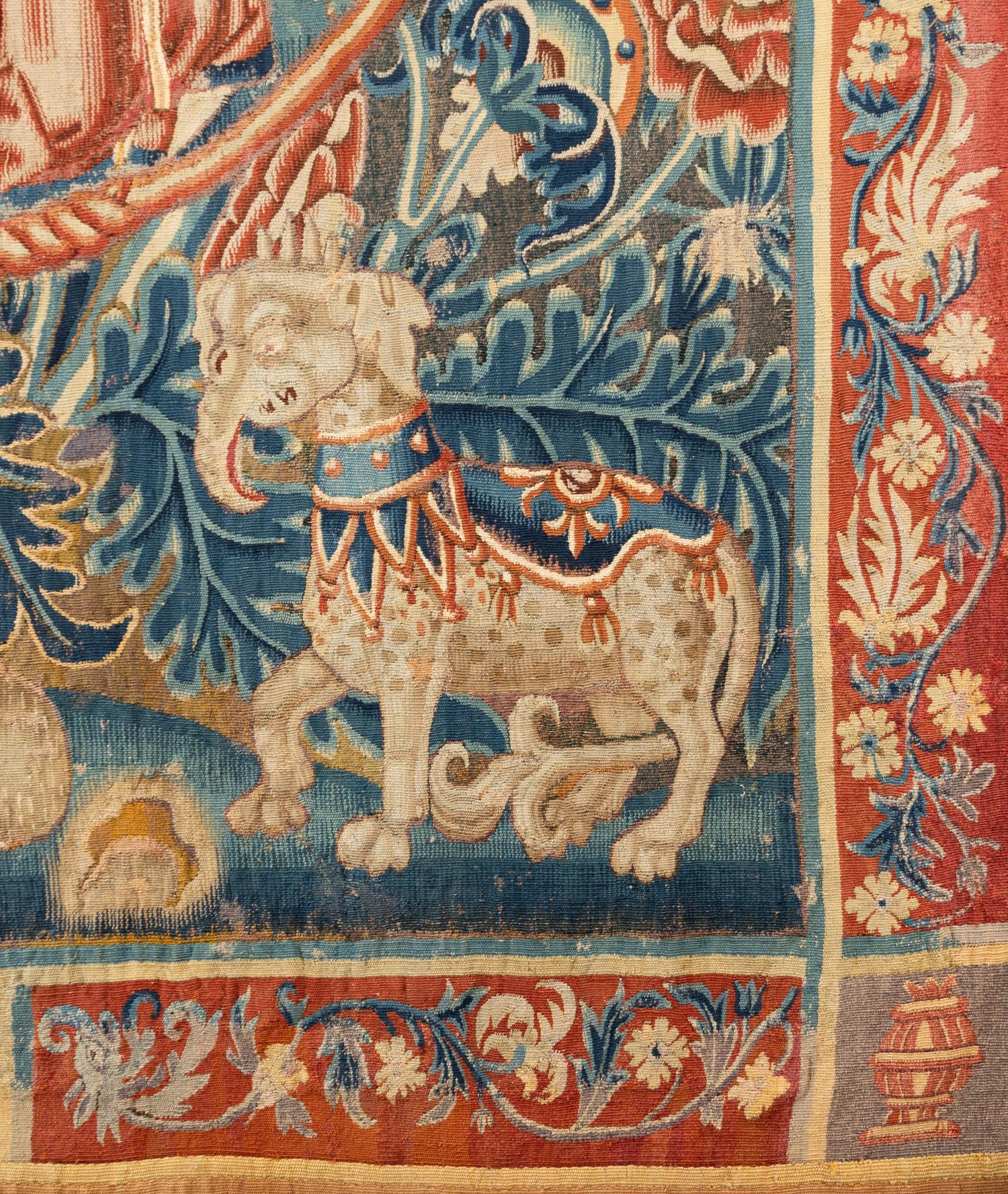 A Flemish Wool Tapestry Depicting the Martyrdom of St. Barbara