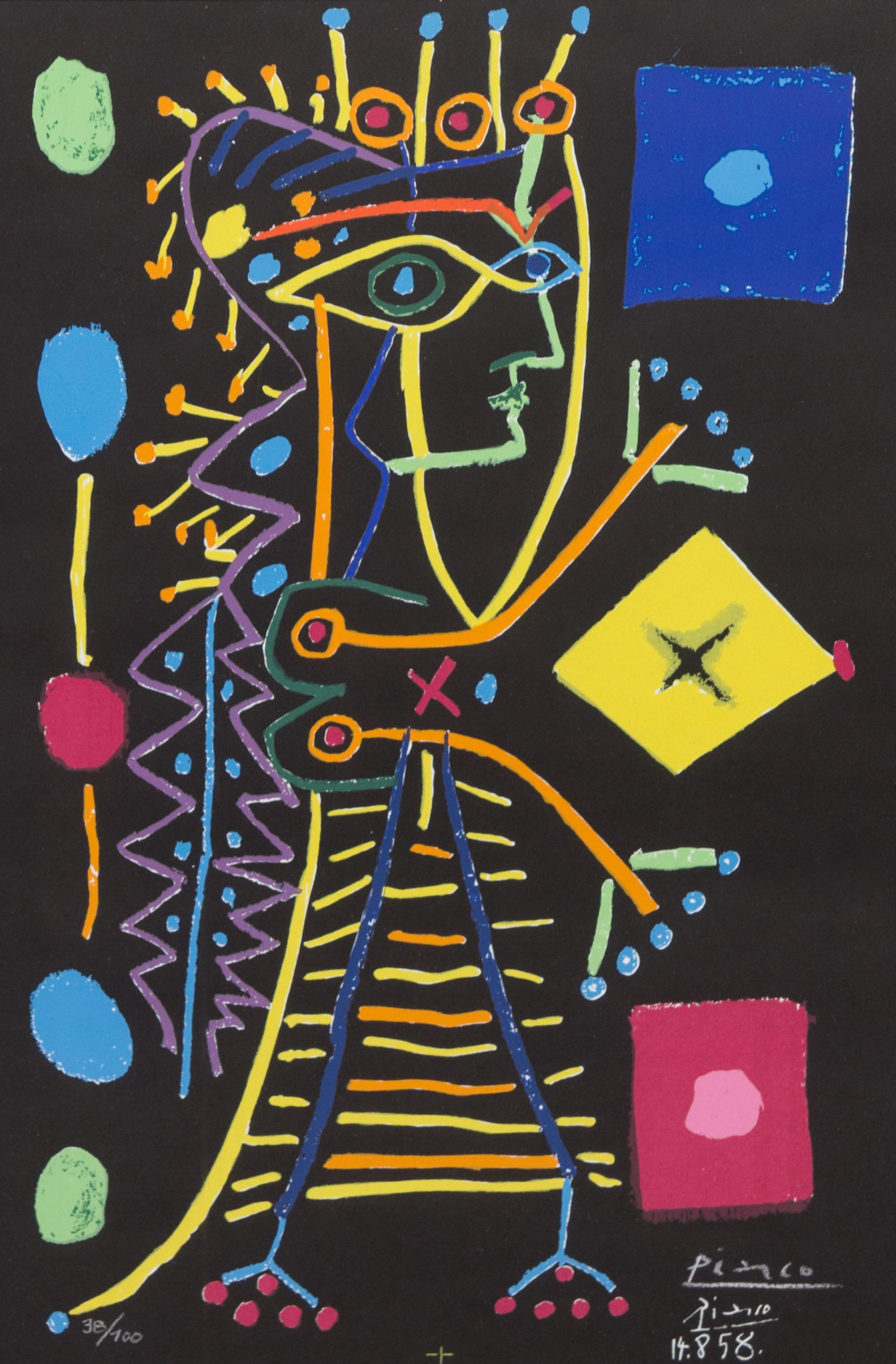 After Pablo Picasso, (Spanish, 1881-1973), Jacqueline, La Femme aux Des, 1958