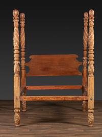 A Classical Carved Mahogany Four-Post Tester Bed