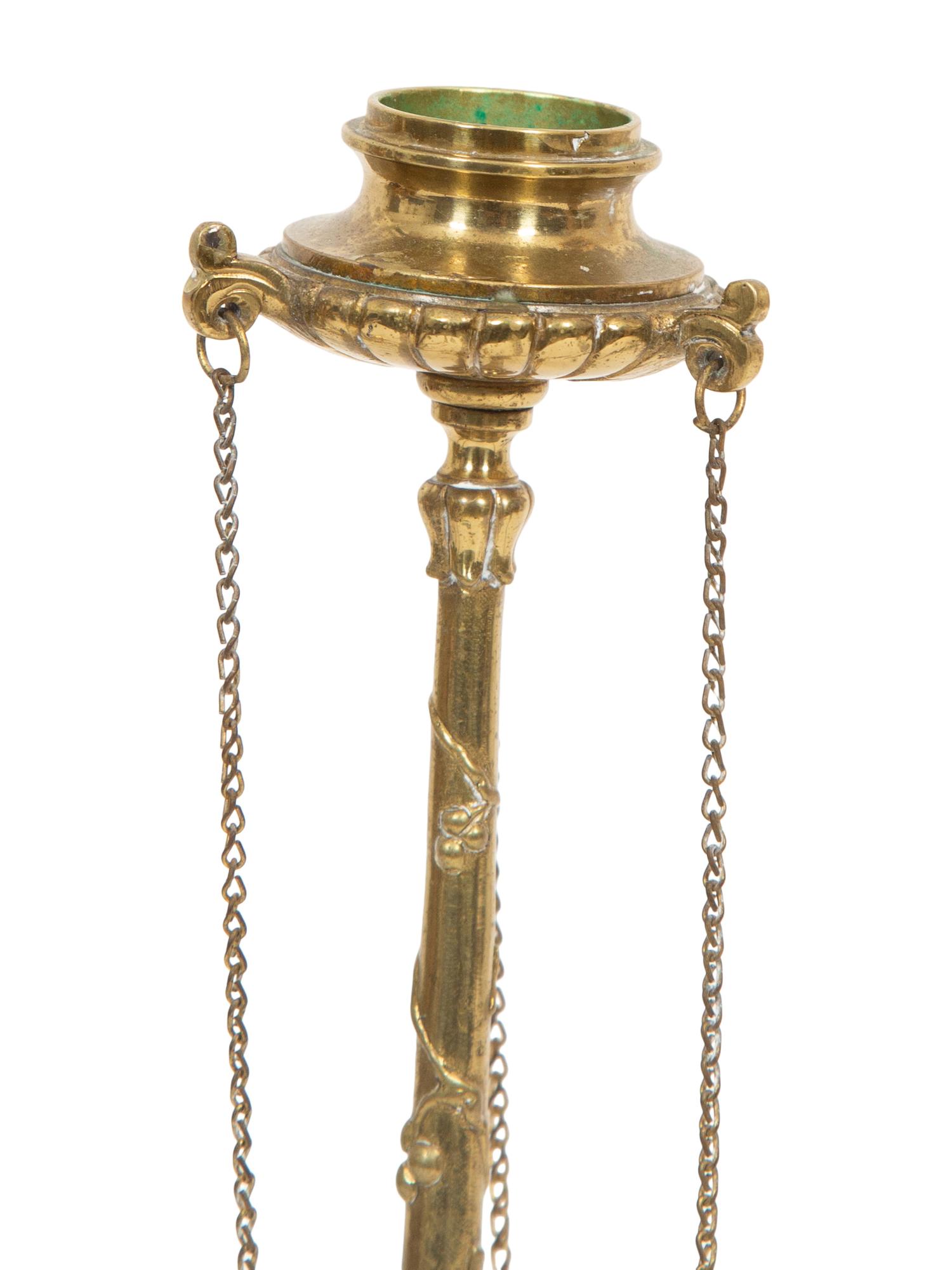 A Pair of English Brass Candlesticks