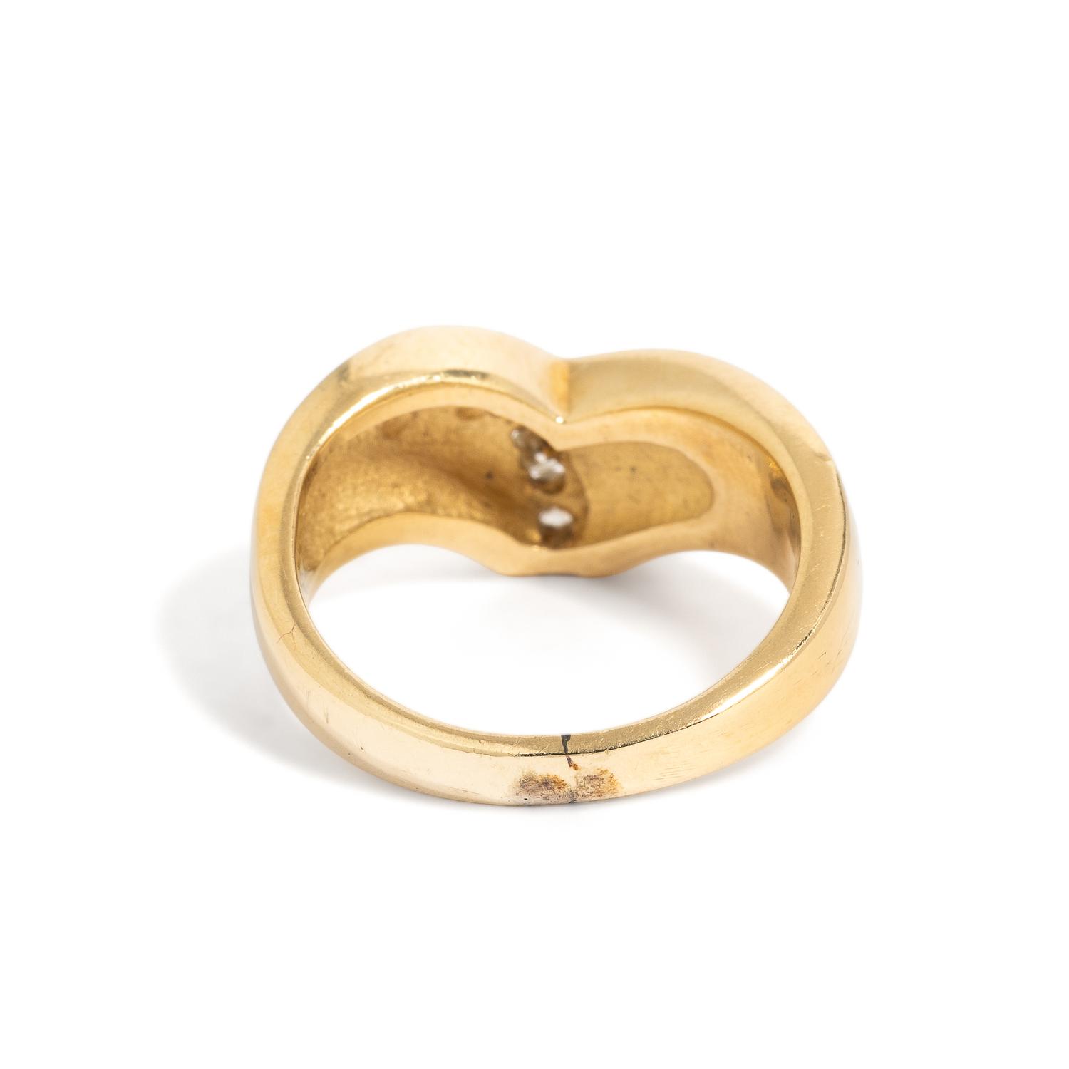 YELLOW GOLD, DIAMOND, ONYX, AND OPAL RING