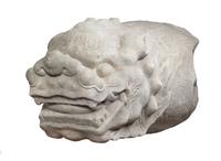A Pair of Monumental, Rare and Important Chinese Imperial Stone Dragon Spouts QIANLONG PERIOD Overall length approximately 48 inches. — QIANLONG PERIOD