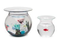 Two Murano Glass Fish Bowls by Elio Raffaeli