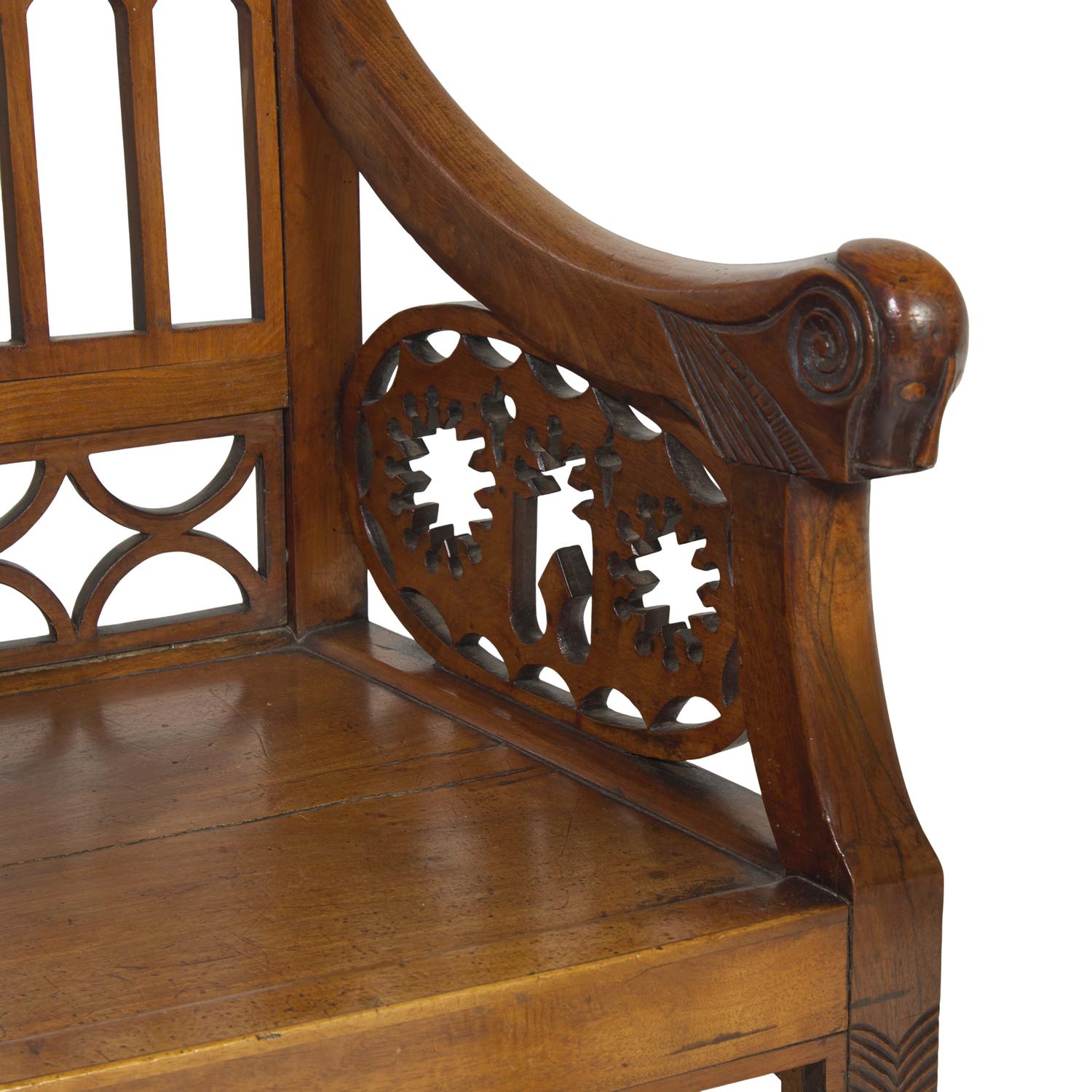 A Pair of Gothic Revival Mahogany Armchairs