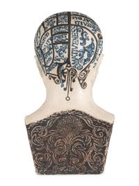 A Ceramic Fowler's Improved Phrenological Head