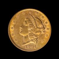A United States 1864 Liberty Head $20 Gold Coin
