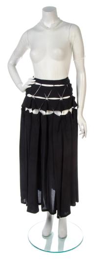 A Yohji Yamamoto White and Black Runway Skirt Ensemble, Skirt size 1.
